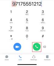 Wave for Mobile - add 9 and tap dial.
