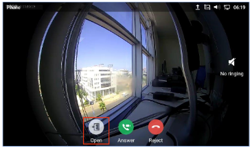 Grandstream Doorbell system screen.