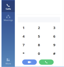 Wave app dial keypad.