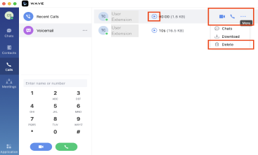 Wave-voicemail screen