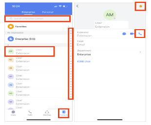 Wave Mobile- Find Contacts and save as favorites.