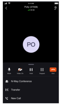Wave Mobile- Options during a call