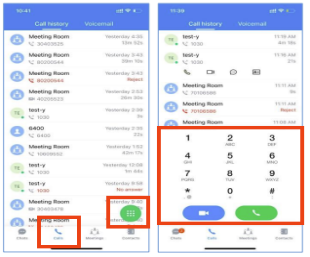 Wave Mobile- Make a call screen