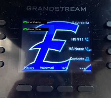 Grandstream teacher phone home screen