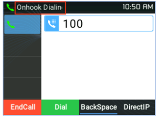 Grandstream teacher phone - call place screen.