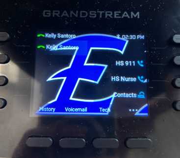 Grandstream teacher phone home screen