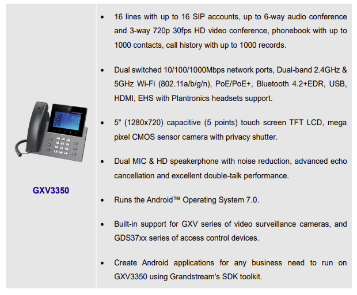 Grandstream 3350 model and features.